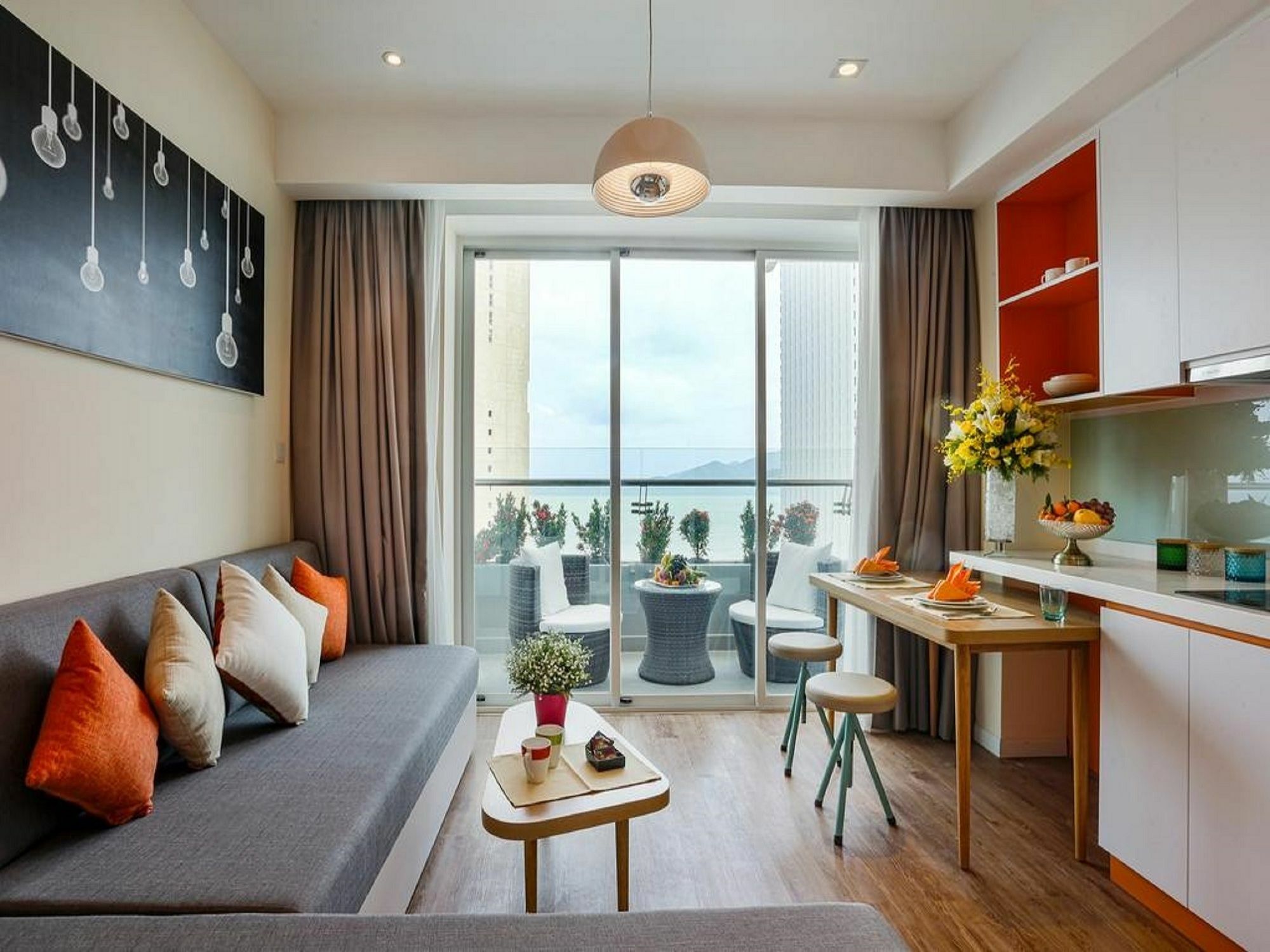 Atlantica Balcony Ocean View Serviced Apartment ニャチャン エクステリア 写真